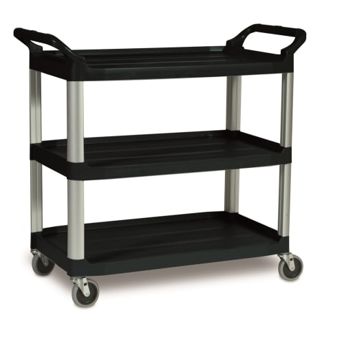 Rubbermaid X-tra Utlity Cart, Open Sided, Black